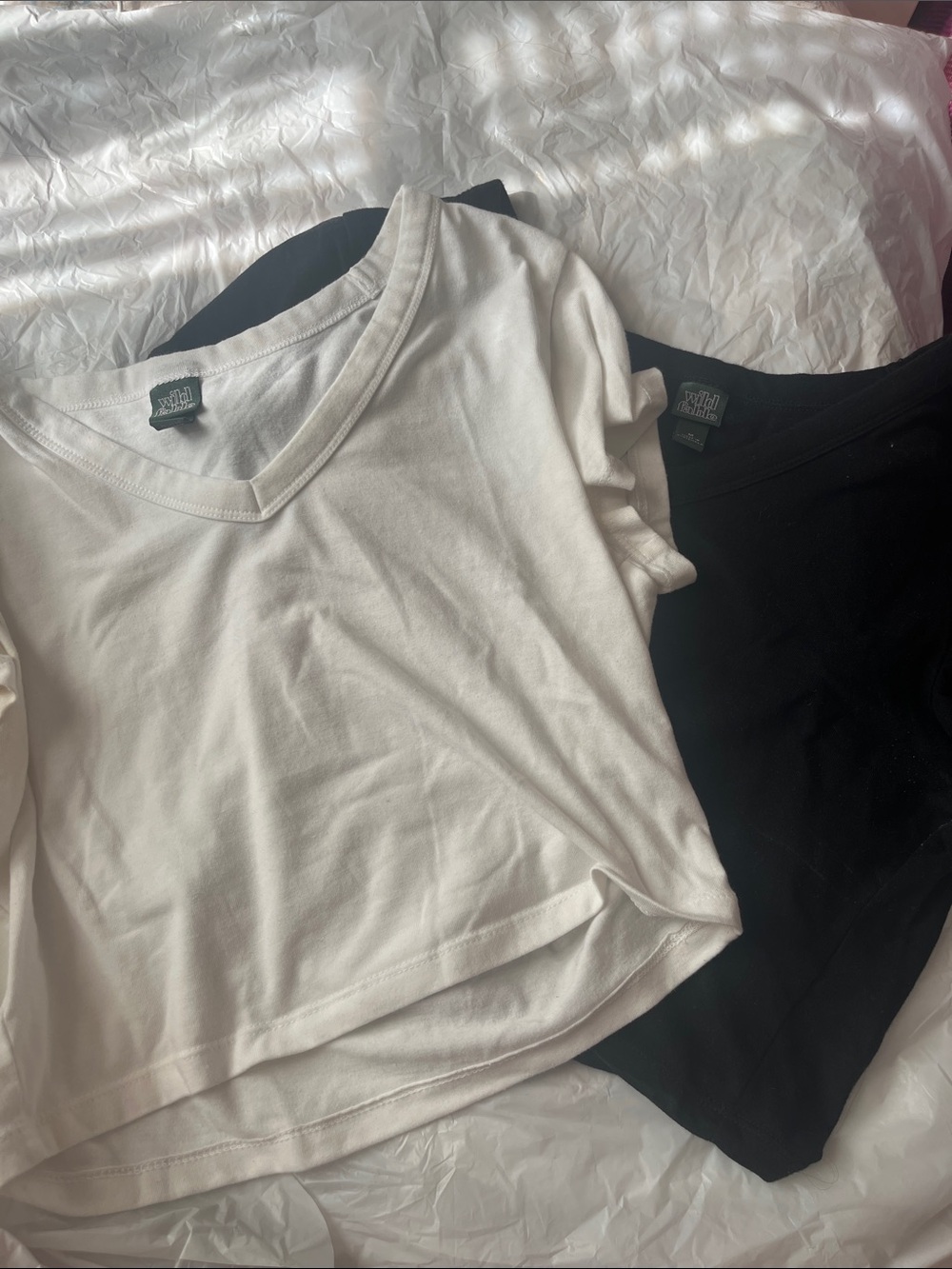 Wild Fable V-Neck Tees — White & Black